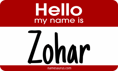 Hello my name is Zohar png download
