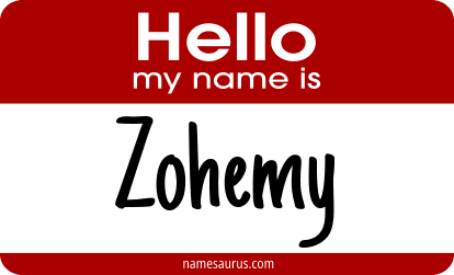 Hello my name is Zohemy png download