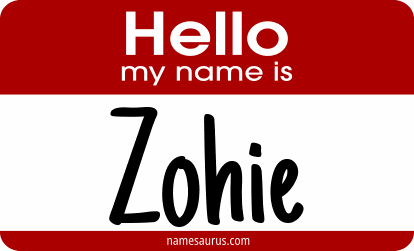 Hello my name is Zohie png download