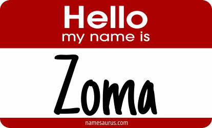 Hello my name is Zoma png download