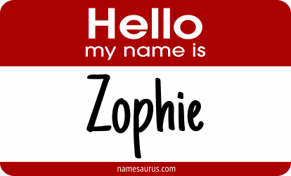 Hello my name is Zophie png download