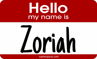 Hello my name is Zoriah png download
