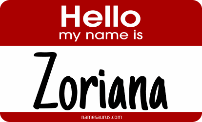 Hello my name is Zoriana png download