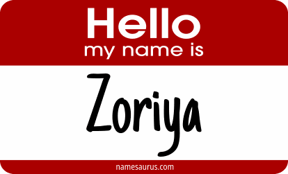 Hello my name is Zoriya png download