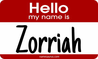 Hello my name is Zorriah png download