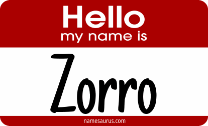 Hello my name is Zorro png download