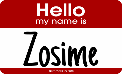 Hello my name is Zosime png download