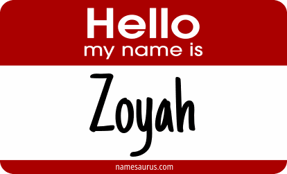 Hello my name is Zoyah png download