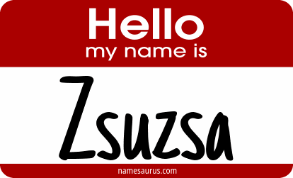 Hello my name is Zsuzsa png download