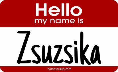 Hello my name is Zsuzsika png download