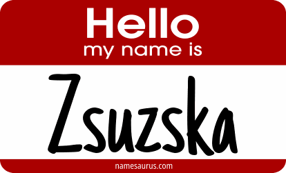 Hello my name is Zsuzska png download