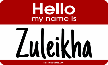 Hello my name is Zuleikha png download
