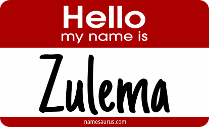 Hello my name is Zulema png download