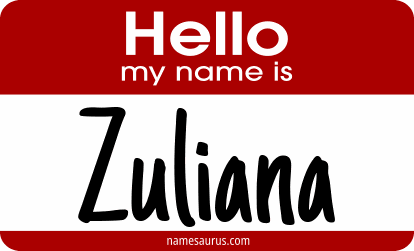 Hello my name is Zuliana png download