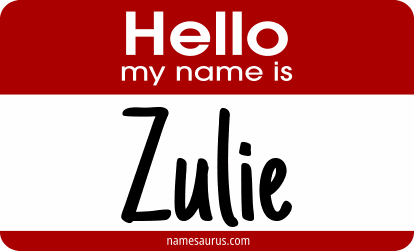 Hello my name is Zulie png download