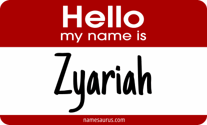 Hello my name is Zyariah png download