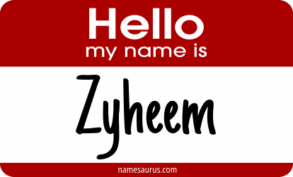 Hello my name is Zyheem png download