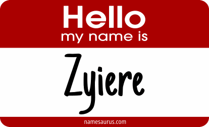 Hello my name is Zyiere png download