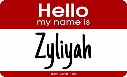 Hello my name is Zyliyah png download
