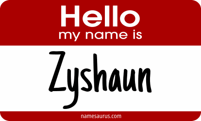 Hello my name is Zyshaun png download